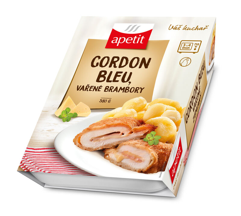 Cordon bleu, vařené brambory (v kartonovém přebalu) 380g