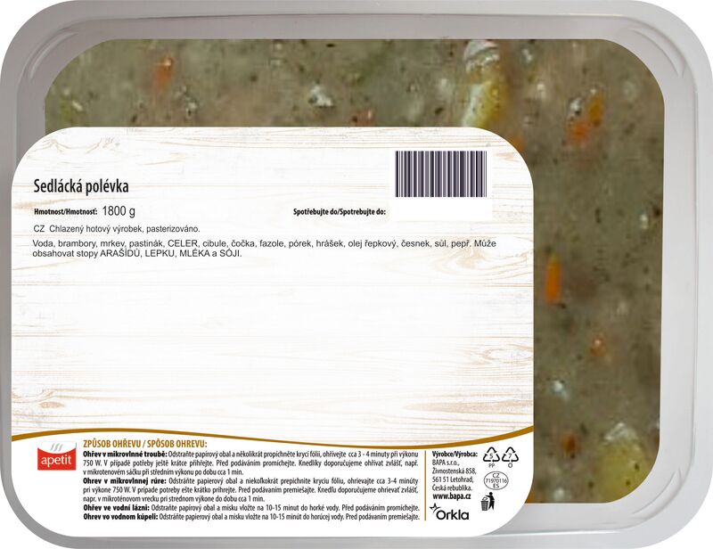 Sedlácká polévka 6 porcí 1800g