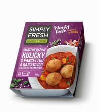 Smažené rýžové kuličky s pancettou a rajčatovou omáčkou (v kartonovém přebalu) 350g