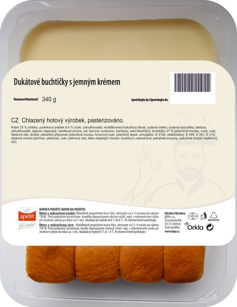 Dukátové buchtičky s jemným krémem 350g