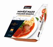 Hovězí maso v rajské omáčce, těstoviny 450g