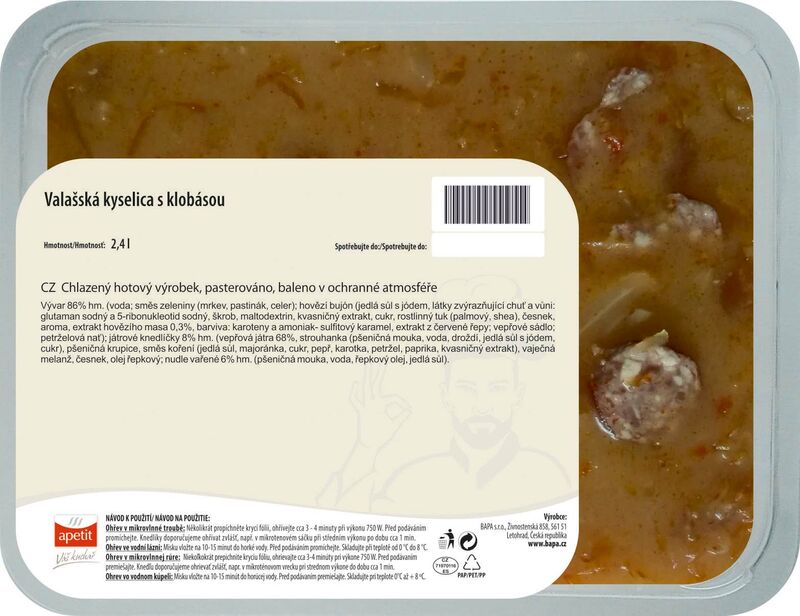 Valašská kyselica s klobásou 8 porcí 2400g