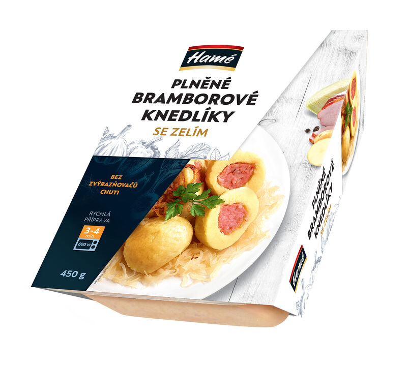 Plněné bramborové knedlíky, zelí 450g