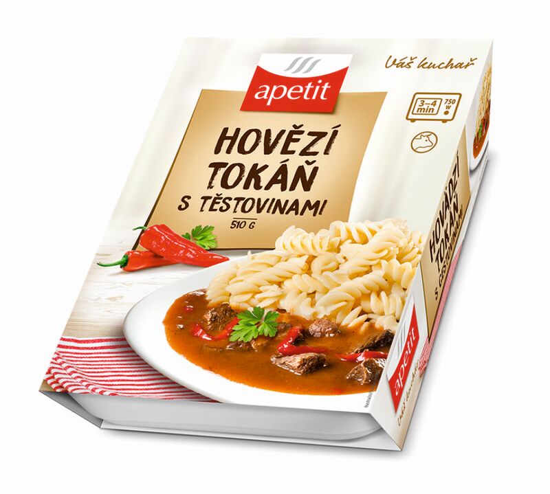 Hovězí tokáň, těstoviny (v kartonovém přebalu) 510g