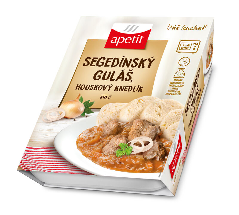 Segedínský guláš, houskový knedlík (v kartonovém přebalu) 510g