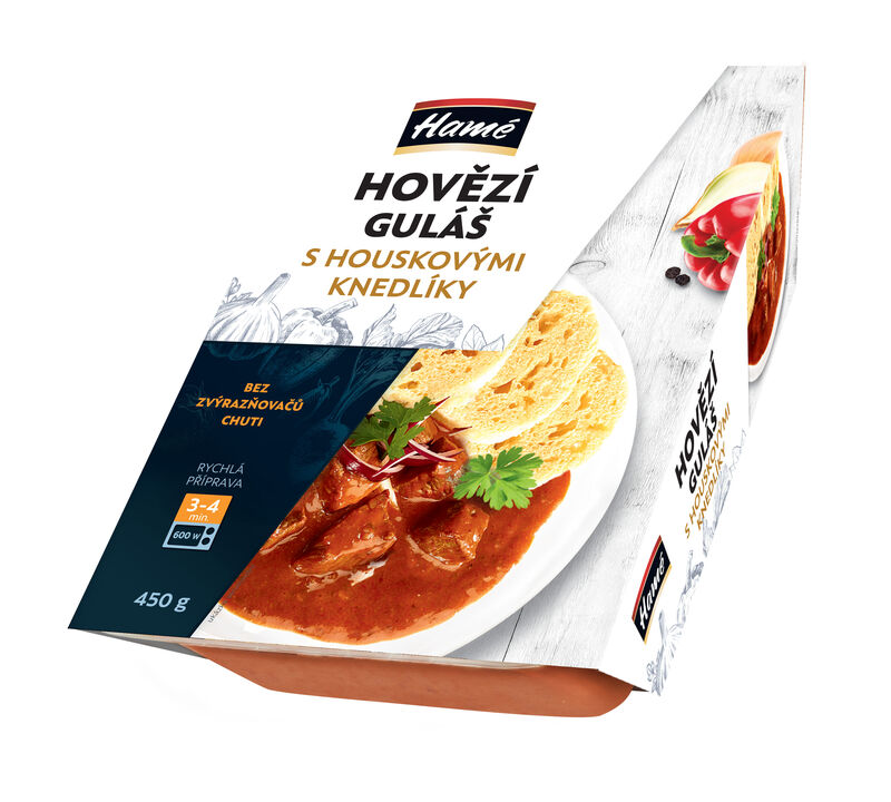 Hovězí guláš, houskový knedlík 450g