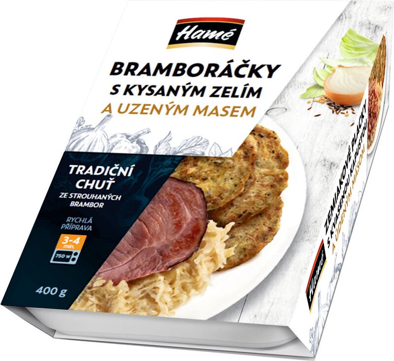 Bramboráky s kysaným zelím a uzeným (cmunda-plátek) 400g