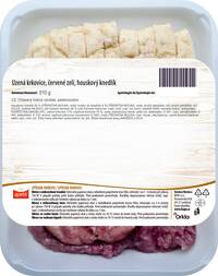 Uzená krkovice, červené zelí, houskový knedlík 510g