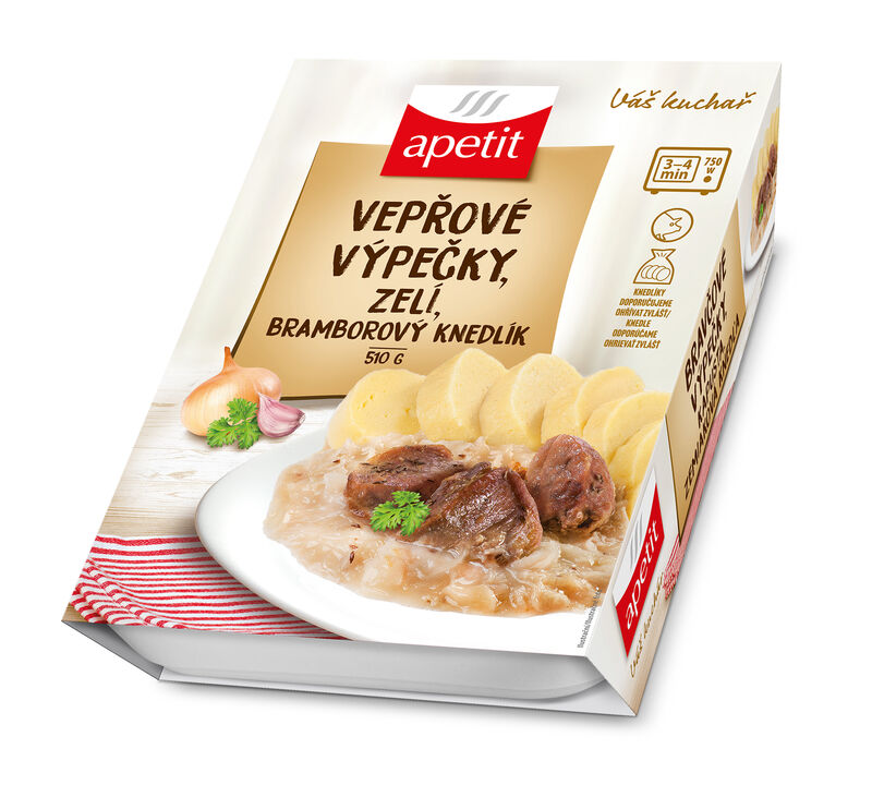 Vepřové výpečky se zelím, bramborový knedlík (v kartonovém přebalu) 510g