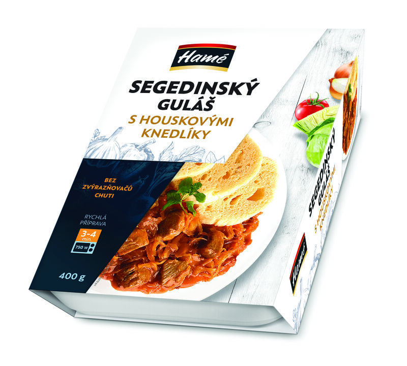 Segedínský guláš, houskový knedlík 400g